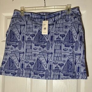 Vineyard Vines Blue and White Mini Skirt